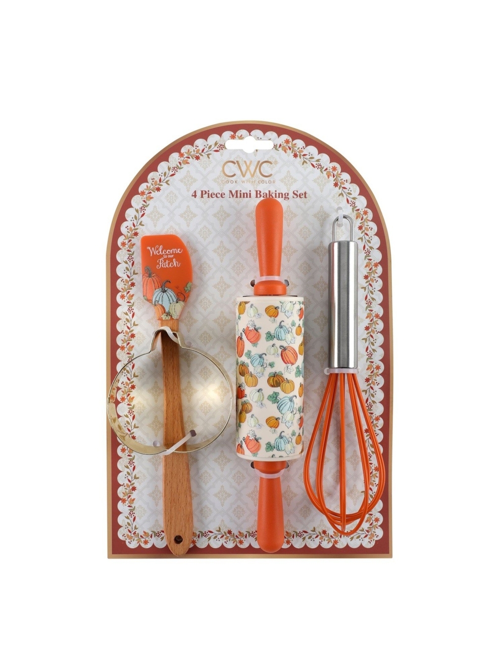 * CWC Mini Fall 4-pc. Baking Tool Set Harvest Kitchen Essentials Orange
